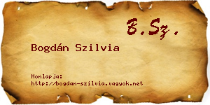 Bogdán Szilvia névjegykártya